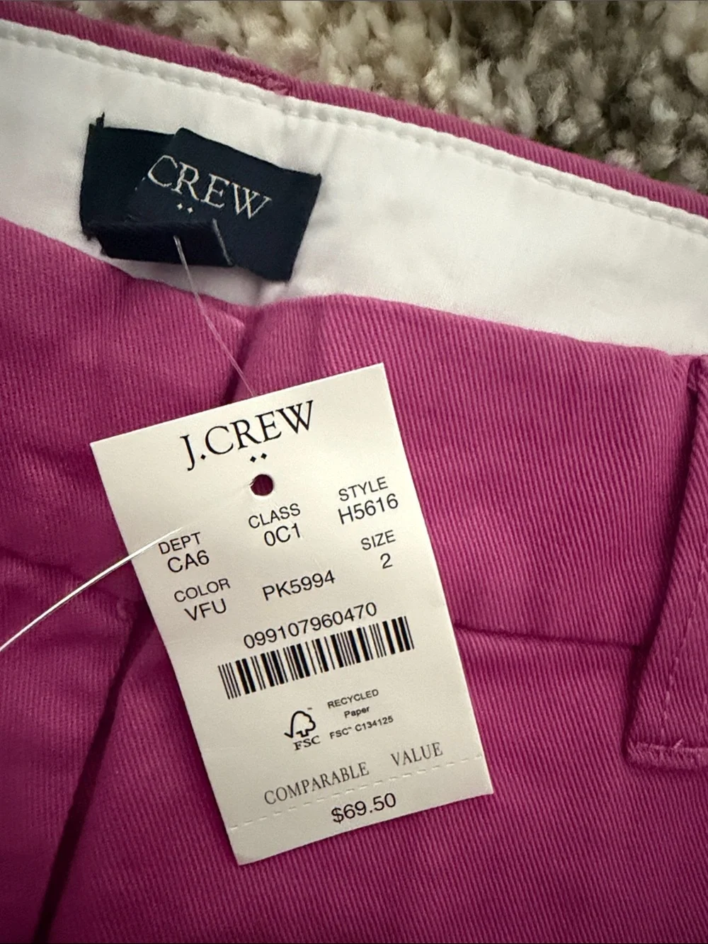J. Crew tailored chino
